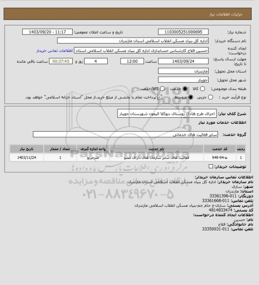 استعلام اجرای طرح هادی روستای دیوکلا الیمون شهرستان جویبار