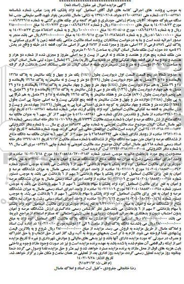 مزایده یک قطعه زمین با کاربری مسکونی به پلاک ثبتی 5789 فرعی از 23 اصلی