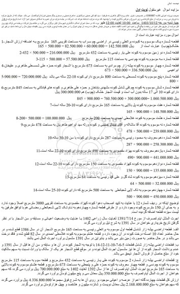 مزایده زمین 