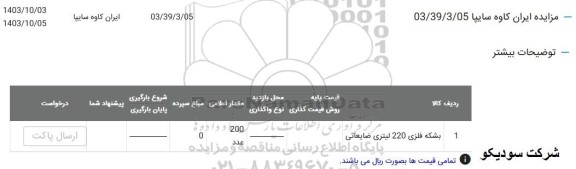 مزایده بشکه فلزی 220 لیتری ضایعاتی