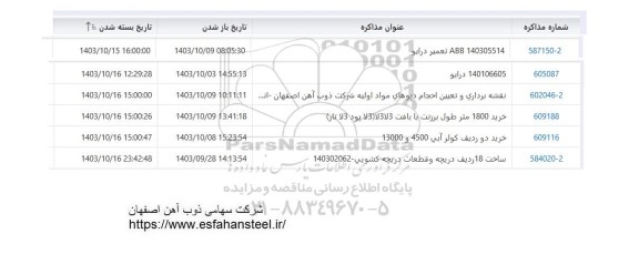 استعلام ABB تعمیر درایو....