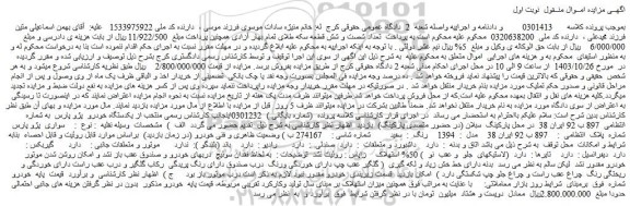 مزایده سواری پژو پارس مدل 1394 رنگ سفید