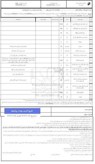 استعلام تعیین پیمانکار شناور فاز 2