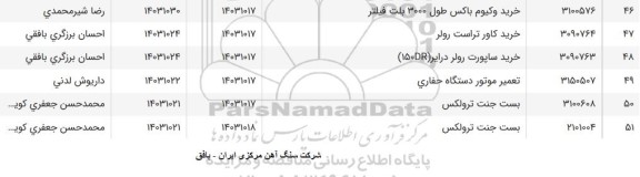 استعلام خرید وکیوم باکس طول 3000 بلت فیلتر  و ...