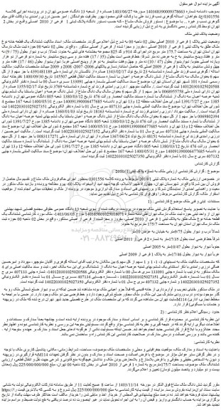 مزایده پلاک ثبتی 1 فرعی از 2010 اصلی
