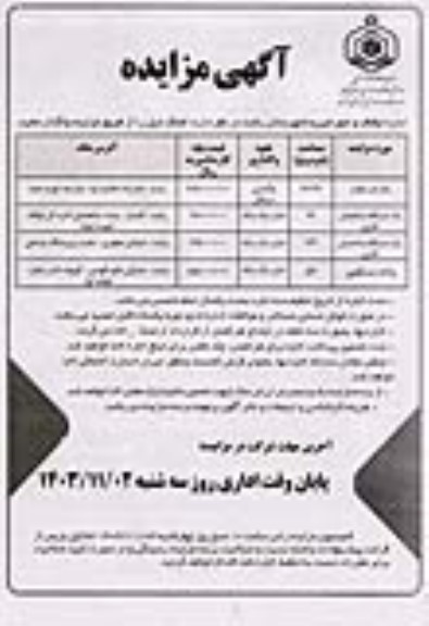 مزایده املاک
