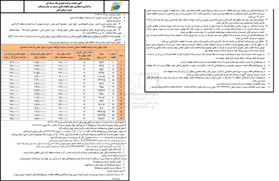 مزایده عمومی واگذاری استیجاری محل قطعات فلزی مستقر در سایت بازیافت