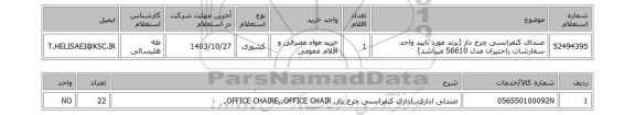 استعلام صندای کنفرانسی چرخ دار (برند مورد تایید واحد سفارشات راحتیران مدل S6610 میباشد)