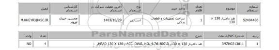 استعلام هد دامیبار 130 × 130