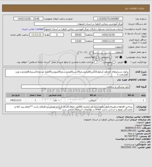 استعلام برانول درسایزهای مختلف (برانول22آبی5هزاروسایز18سبز5هزارو سایز20صورتی30هزار عددوخاکستری5هزارعدد وزرد 2هزارعدد )
