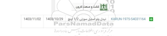 استعلام نیدل ولو استیل سوزنی 1/2 اینچ