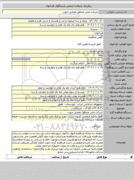 مناقصه, ۰۰۴-۵۹-۰۲۳۰۲-۳۱ شیرآلات