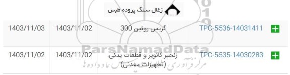 استعلام گریس روئین 300 و ... 