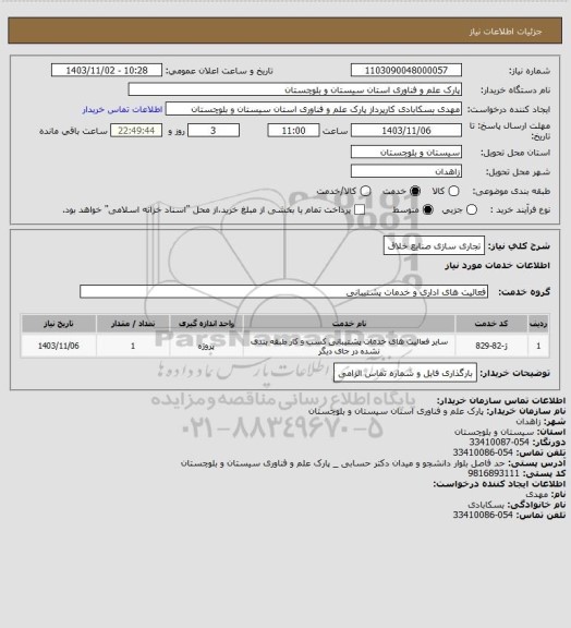 استعلام تجاری سازی صنایع خلاق