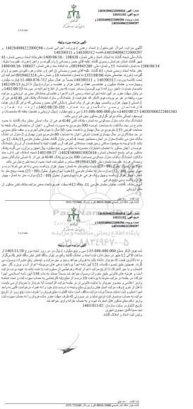 مزایده ششدانگ یک باب منزل مسکونی به شماره پلاک ثبتی 4140 فرعی از یک اصلی
