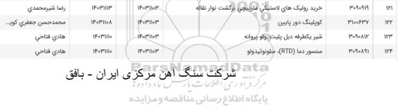 استعلام خرید رولیک های لاستیکی مارپیچی برگشت نوار نقاله ....