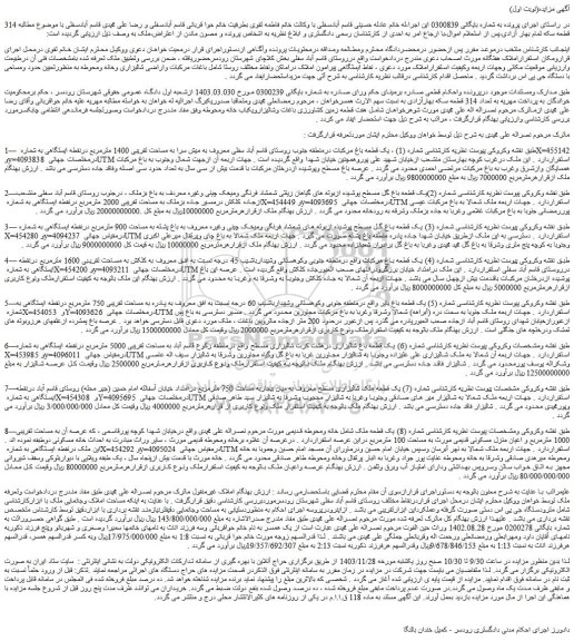 مزایده یک قطعه باغ مرکبات درمنطقه جنوب روستای قاسم آباد سفلی معروف به میش سرا به مساحت تقریبی 1400 مترمربع