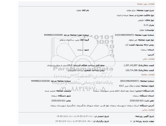 مزایده، مغازه
