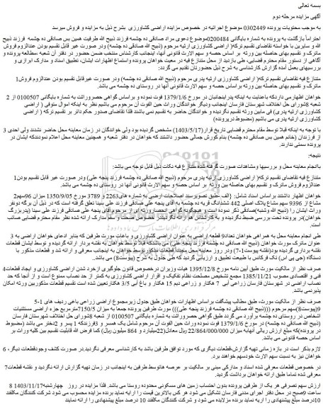مزایده اراضی کشاورزی