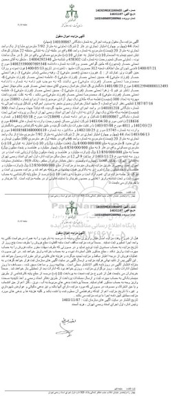 مزایده تعداد 44 امتیاز تجاری در فاز 2 شرکت تعاونی به متراژ 7.92 مترمربع مشاع از یک واحد تجاری به متراژ 20 مترمربع