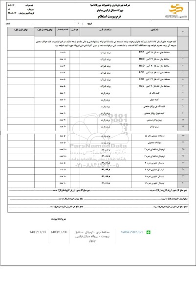 استعلام محافظ جان سه فاز 25 آمپر RCD....