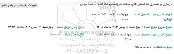مناقصه، مناقصه بازسازی و بهسازی ساختمانهای
