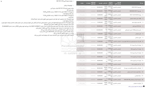 مزایده سایپا آذین و ...