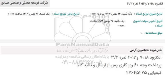 استعلام الکترود 7018 و 6013 نمره 3/2 