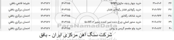 استعلام خرید چهار ردیف ماژول MNS...