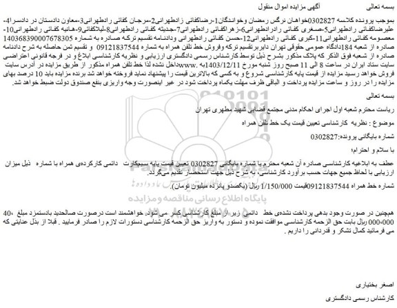 مزایده خط همراه