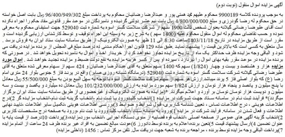 مزایده سهام 