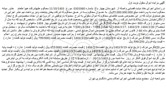 مزایده سس 900 گرمی تبرک