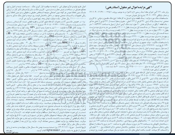 مزایده یک قطعه مرتع به شماره پلاک ثبتی 290 فرعی از 122 اصلی 