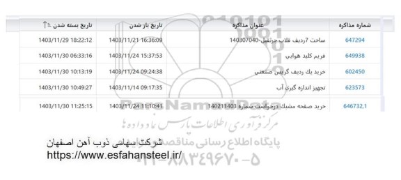 استعلام ساخت 7 ردیف قلاب جرثقیل ....