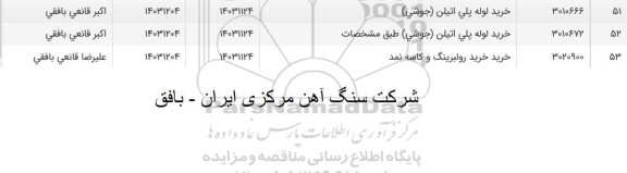 استعلام خرید لوله پلی اتیلن ....