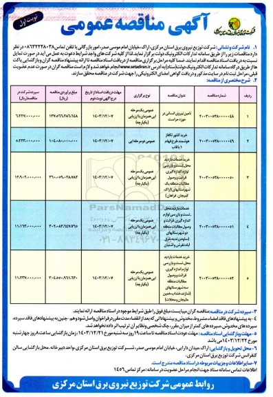 مناقصه تامین نیروی انسانی در حوزه حراست ..
