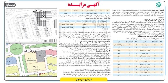 مزایده فروش یک قطعه زمین