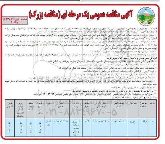 مناقصه مراقبت 