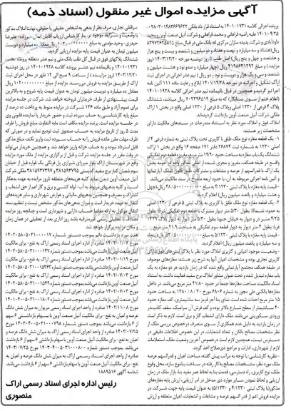 مزایده فروش دو قطعه مغازه