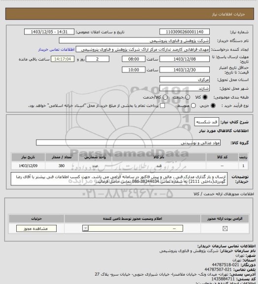 استعلام قند شکسته