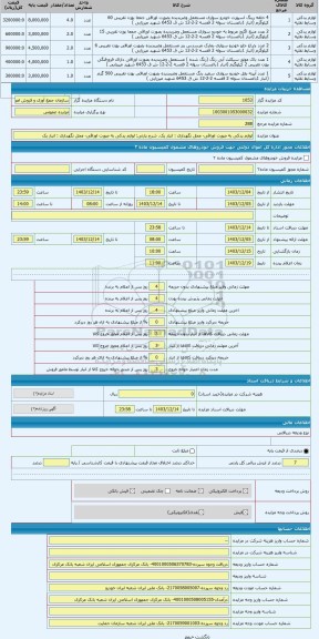 مزایده ، لوازم یدکی به صورت اوراقی- محل نگهداری : انبار یک