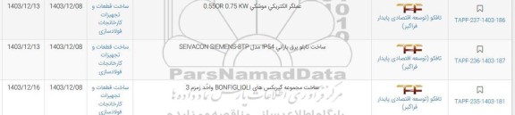 استعلام عملگر الکتریکی موشکی....