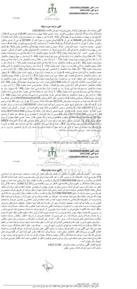 مزایده ششدانگ یک دستگاه آپارتمان مسکونی به مساحت 119.09 مترمربع