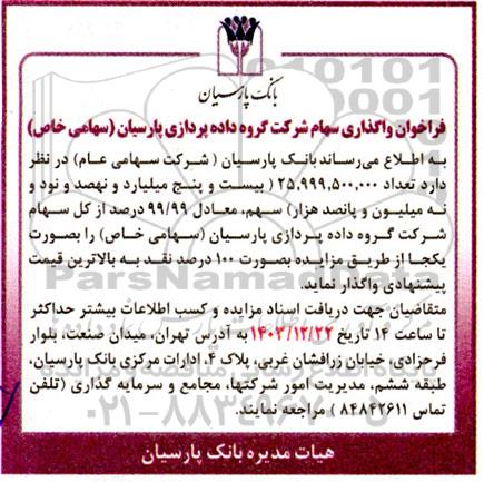 فراخوان واگذاری سهام