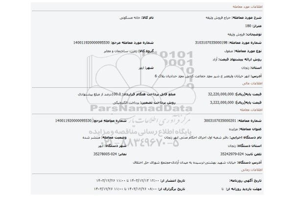مزایده، فروش وثیقه