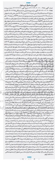 مزایده ششدانگ پلاک ثبتی شماره 11906 فرعی از 14029 اصلی