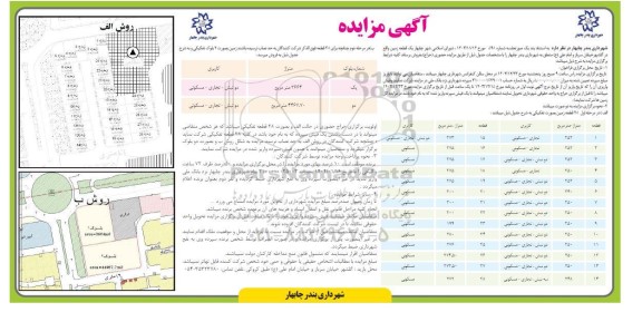 مزایده فروش یک قطعه زمین