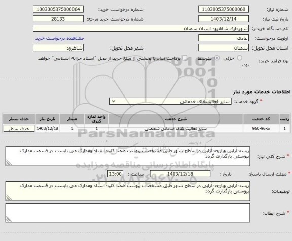 استعلام ریسه آرایی و پارچه آرایی در سطح شهر
