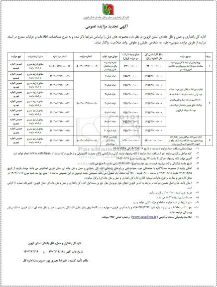 تجدید مزایده بهره برداری از غرفه با کاربری بیمه ...