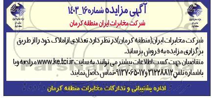 مزایده فروش تعدادی از املاک